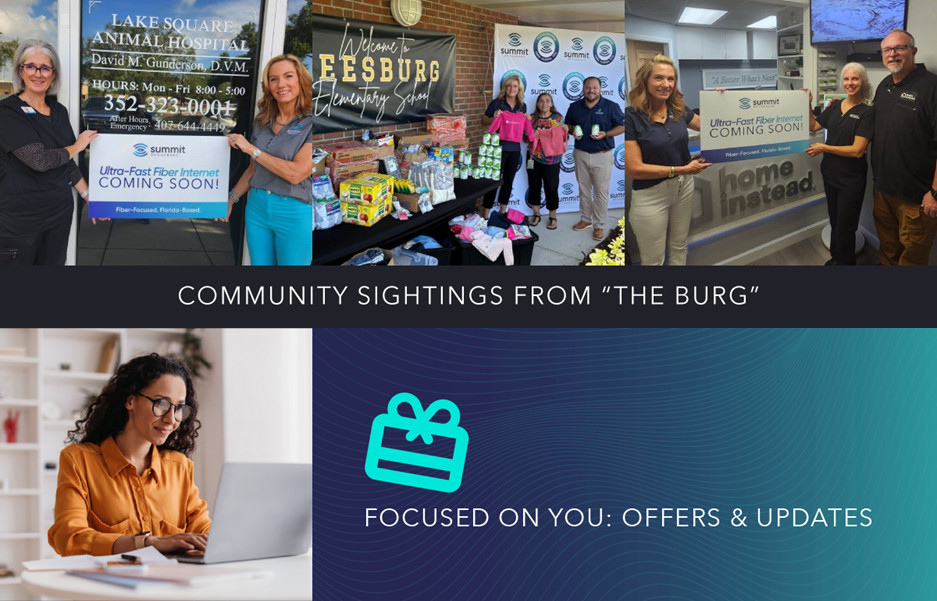 Community Sightings from "The Burg"
Focused on you: offers & updates